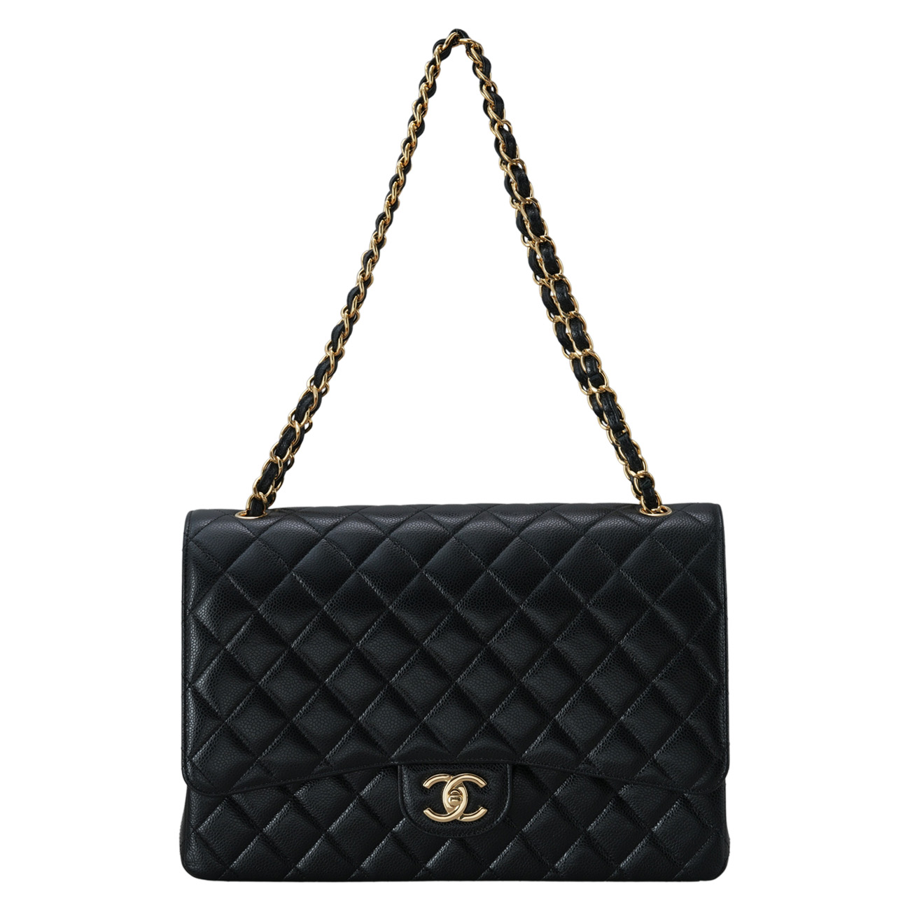 CHANEL(USED)샤넬 클래식 캐비어 맥시 플랩백