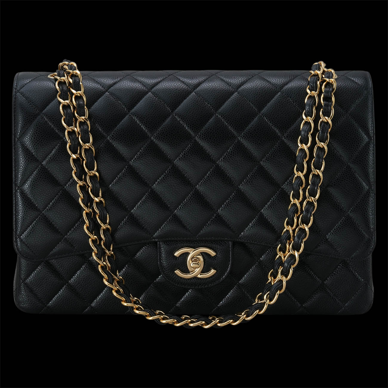 CHANEL(USED)샤넬 클래식 캐비어 맥시 플랩백