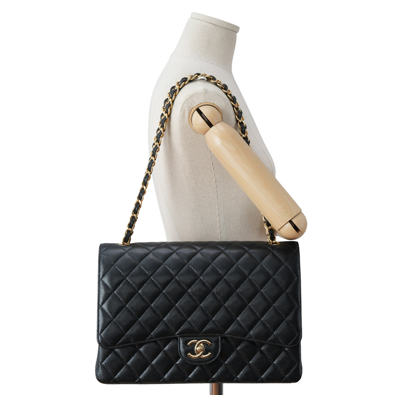 CHANEL(USED)샤넬 클래식 캐비어 맥시 플랩백