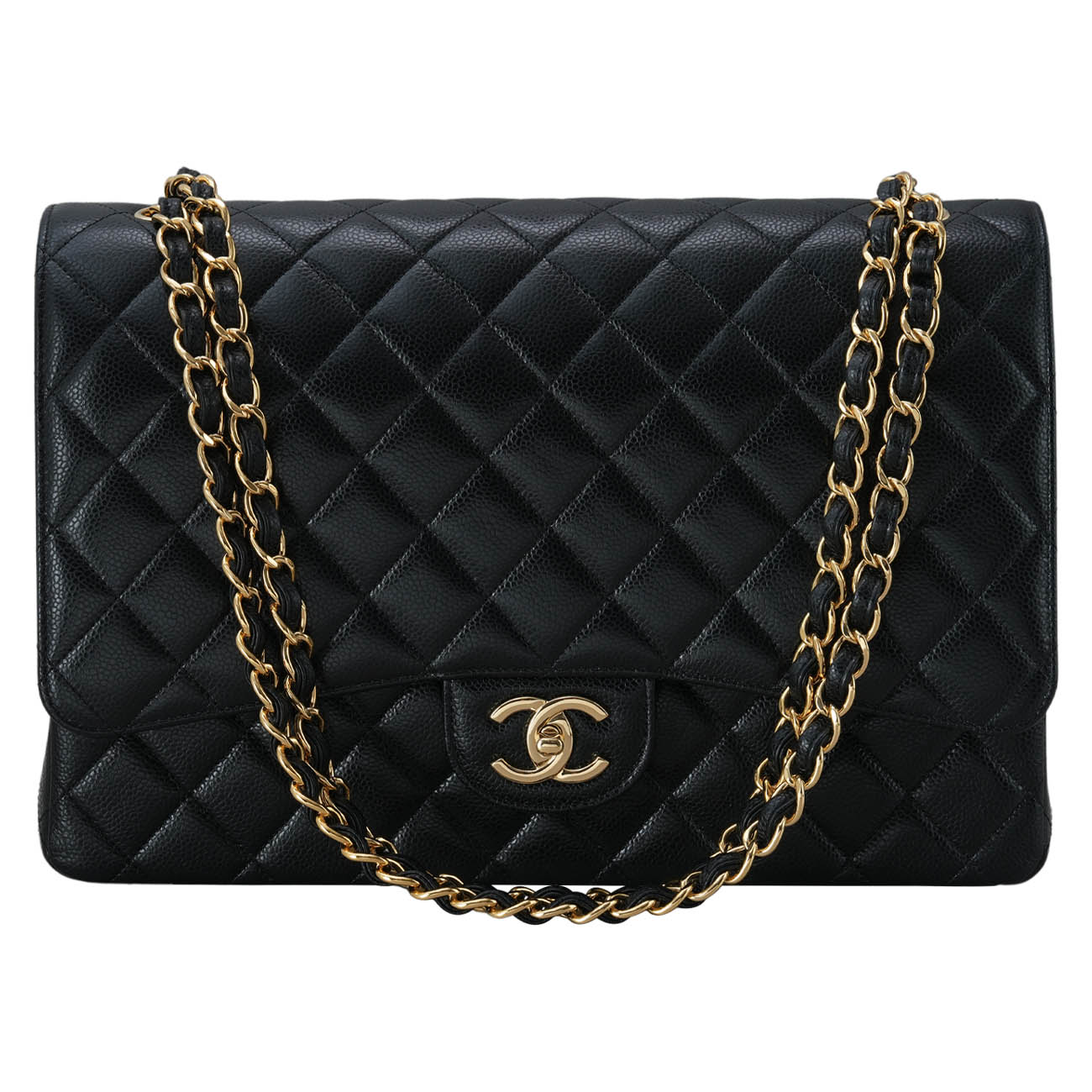 CHANEL(USED)샤넬 클래식 캐비어 맥시 플랩백