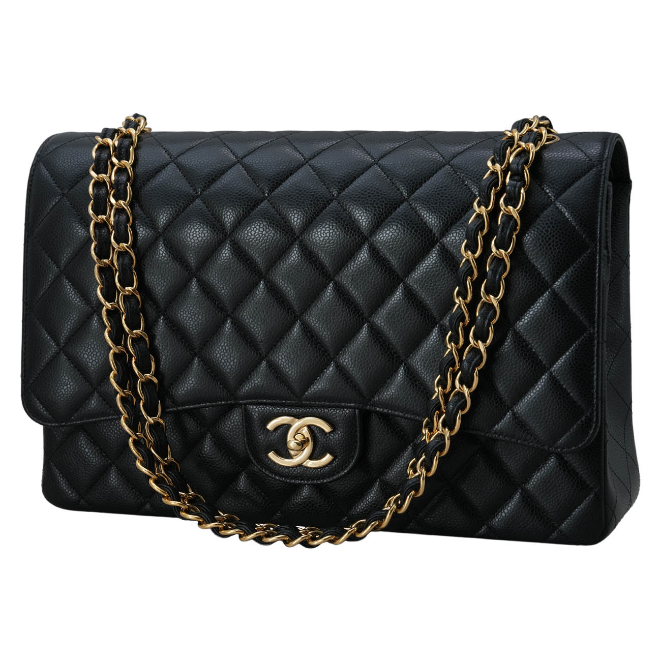 CHANEL(USED)샤넬 클래식 캐비어 맥시 플랩백