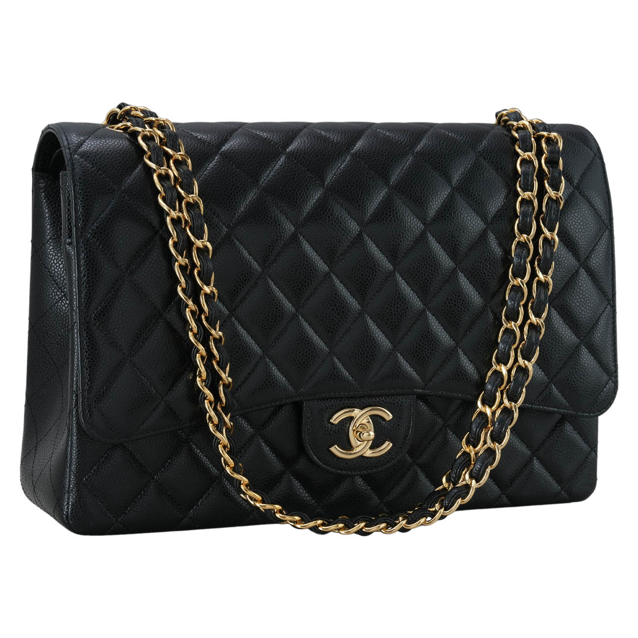 CHANEL(USED)샤넬 클래식 캐비어 맥시 플랩백