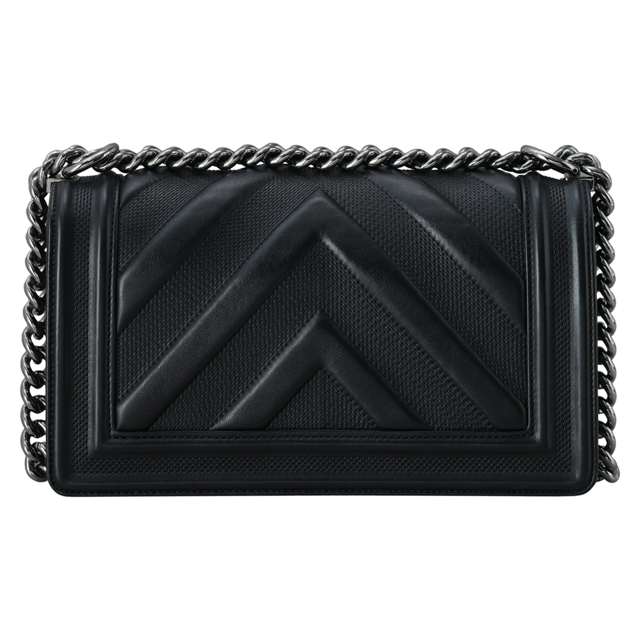 CHANEL(USED)샤넬 시즌 쉐브론 보이샤넬 미듐 플랩백