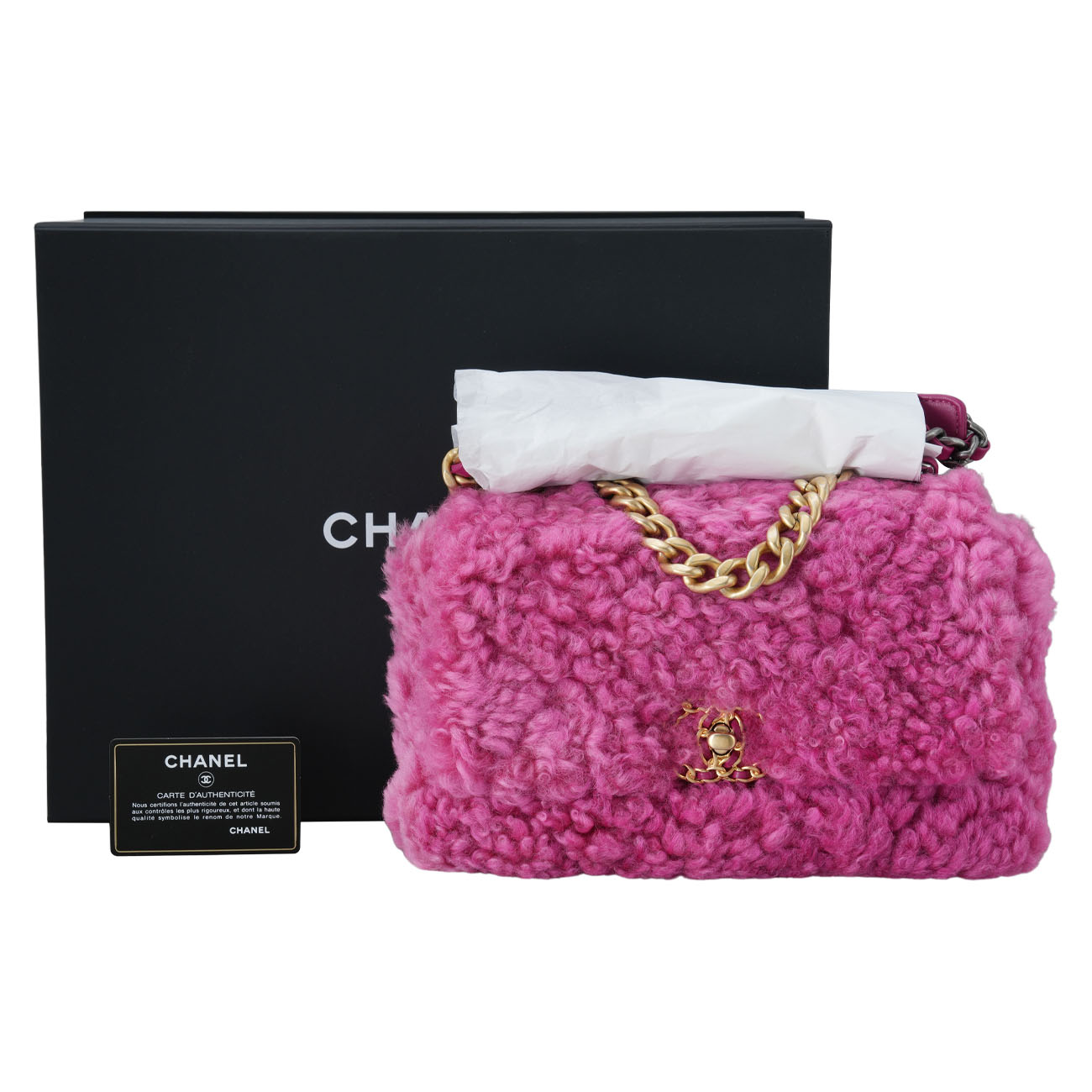 CHANEL(USED)샤넬 AS1160 시즌 19백 양털 시어링 미듐