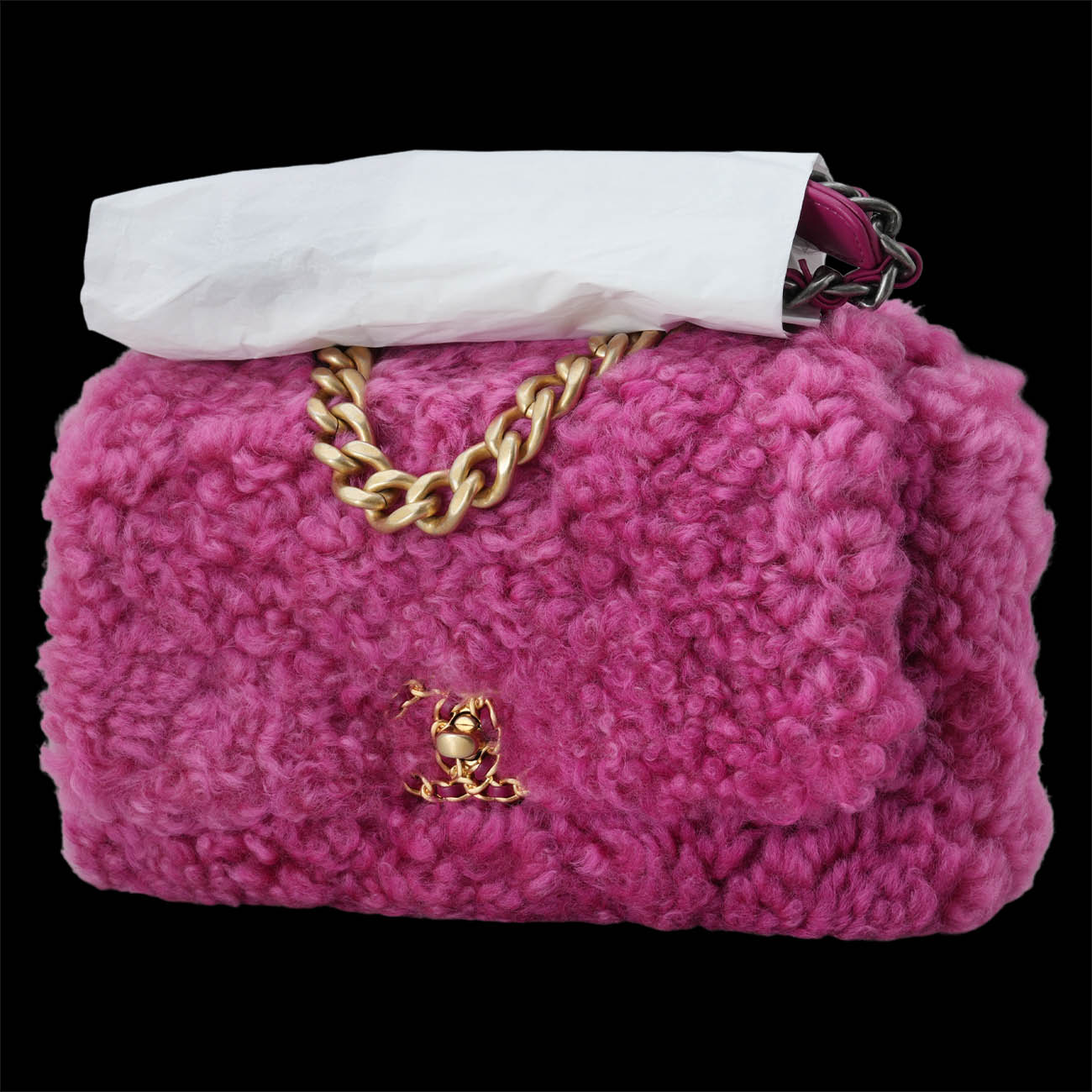 CHANEL(USED)샤넬 AS1160 시즌 19백 양털 시어링 미듐