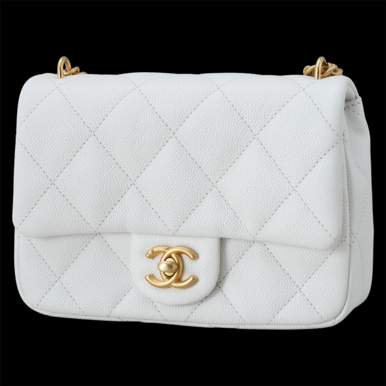 CHANEL(USED)샤넬 캐비어 하트볼 체인 플랩백