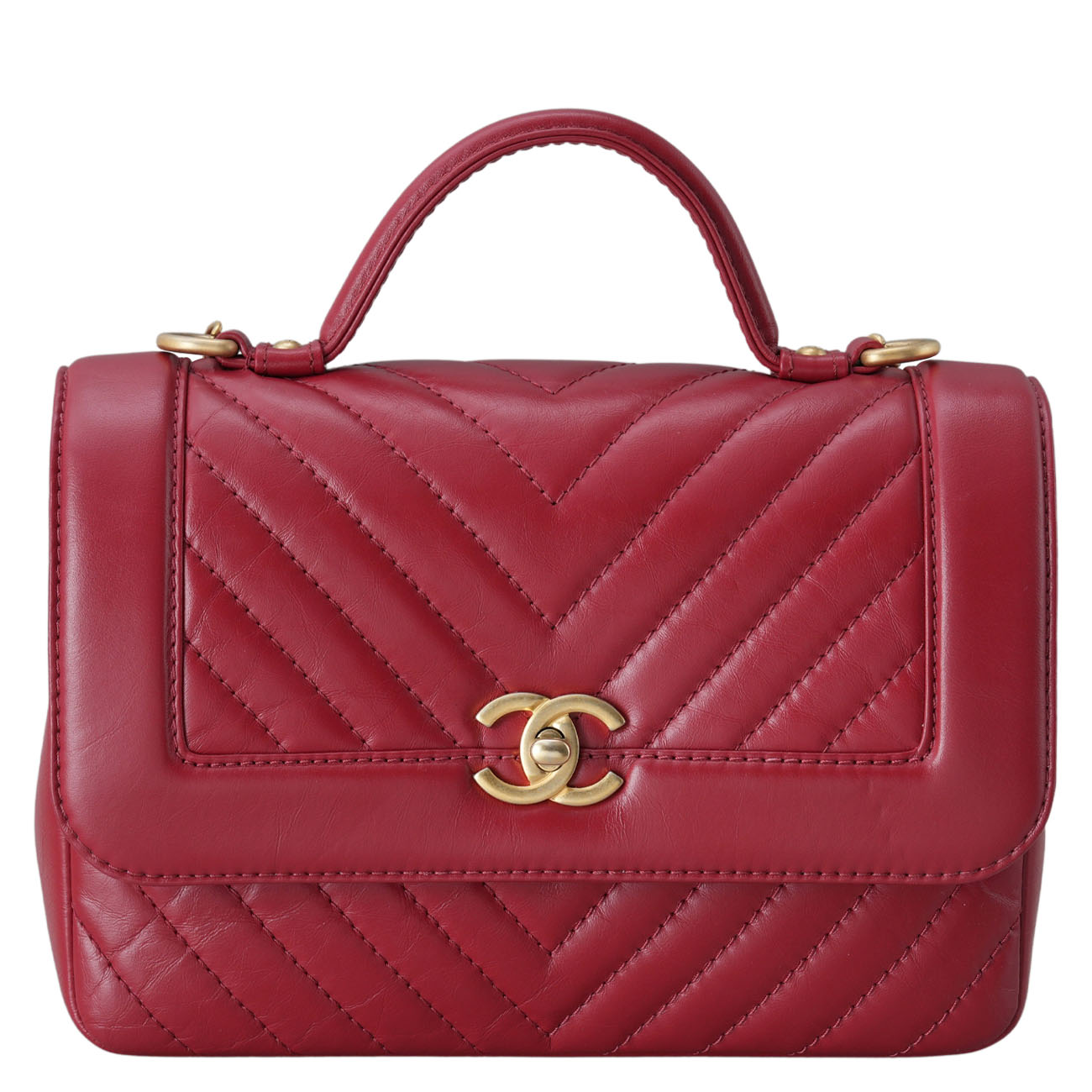 CHANEL(USED)샤넬 A57213 시즌 쉐브론 탑핸들 체인 플랩백