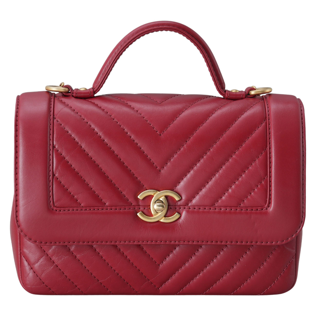 CHANEL(USED)샤넬 A57213 시즌 쉐브론 탑핸들 체인 플랩백