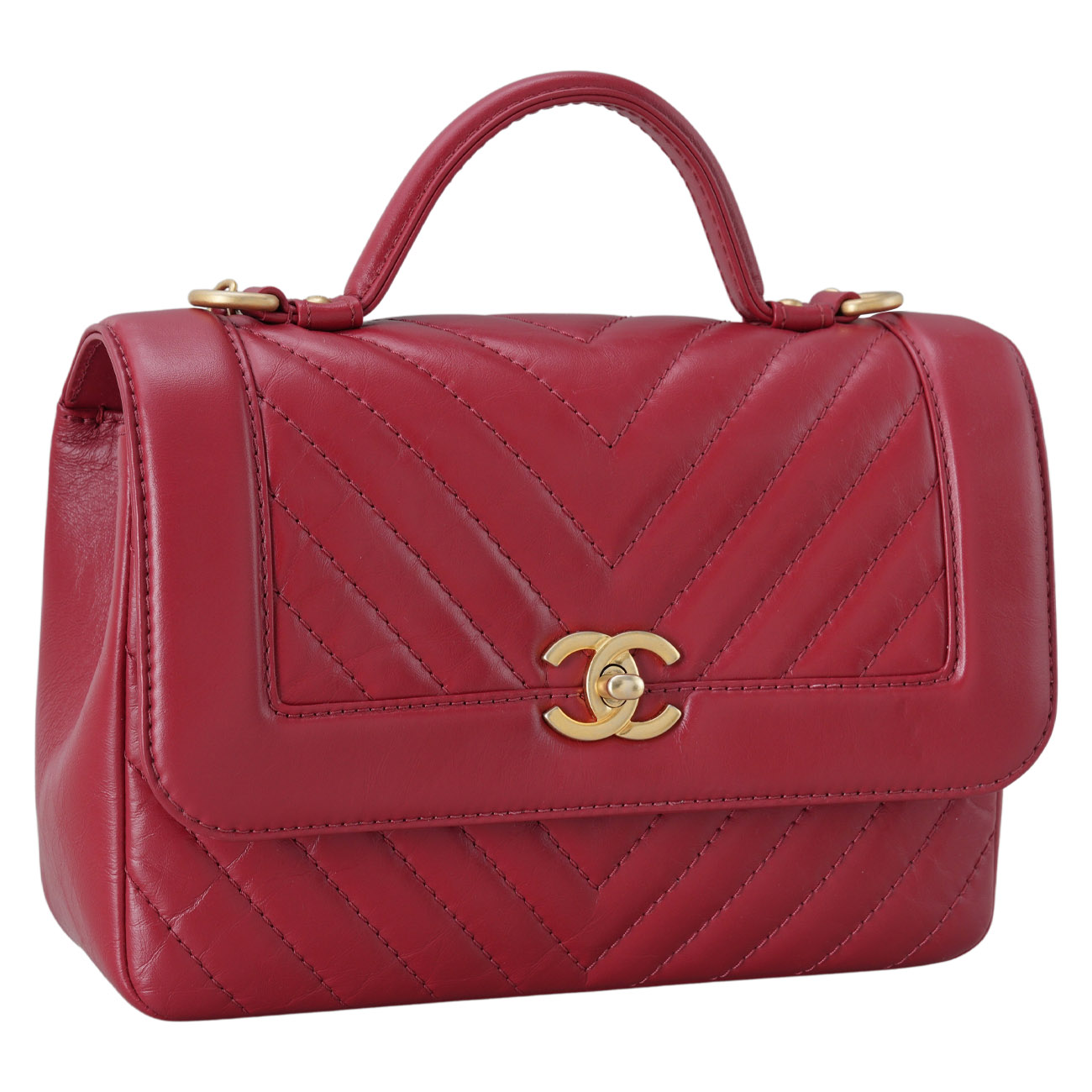CHANEL(USED)샤넬 A57213 시즌 쉐브론 탑핸들 체인 플랩백