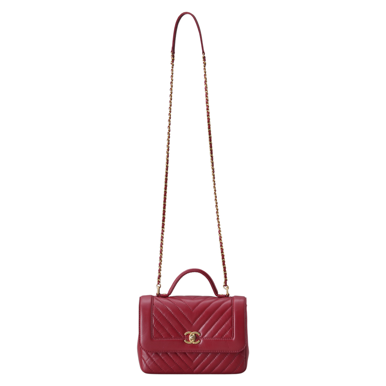 CHANEL(USED)샤넬 A57213 시즌 쉐브론 탑핸들 체인 플랩백