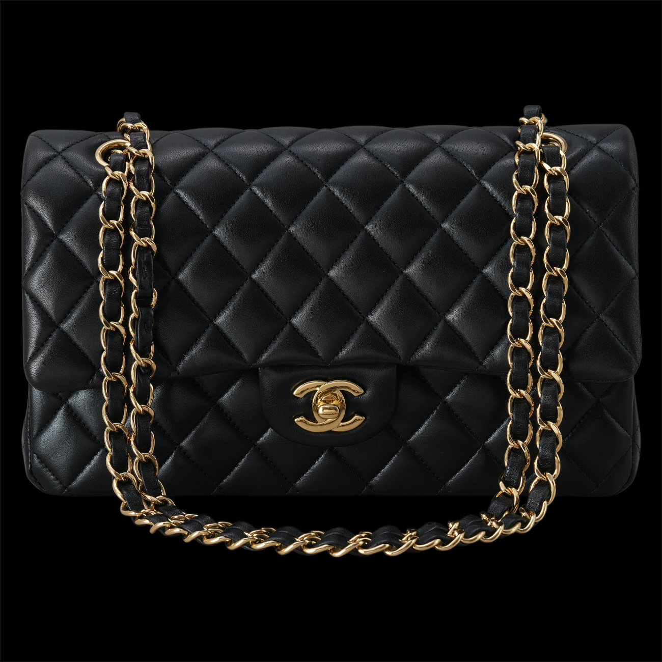 CHANEL(USED)샤넬 램스킨 클래식 미듐 플랩백