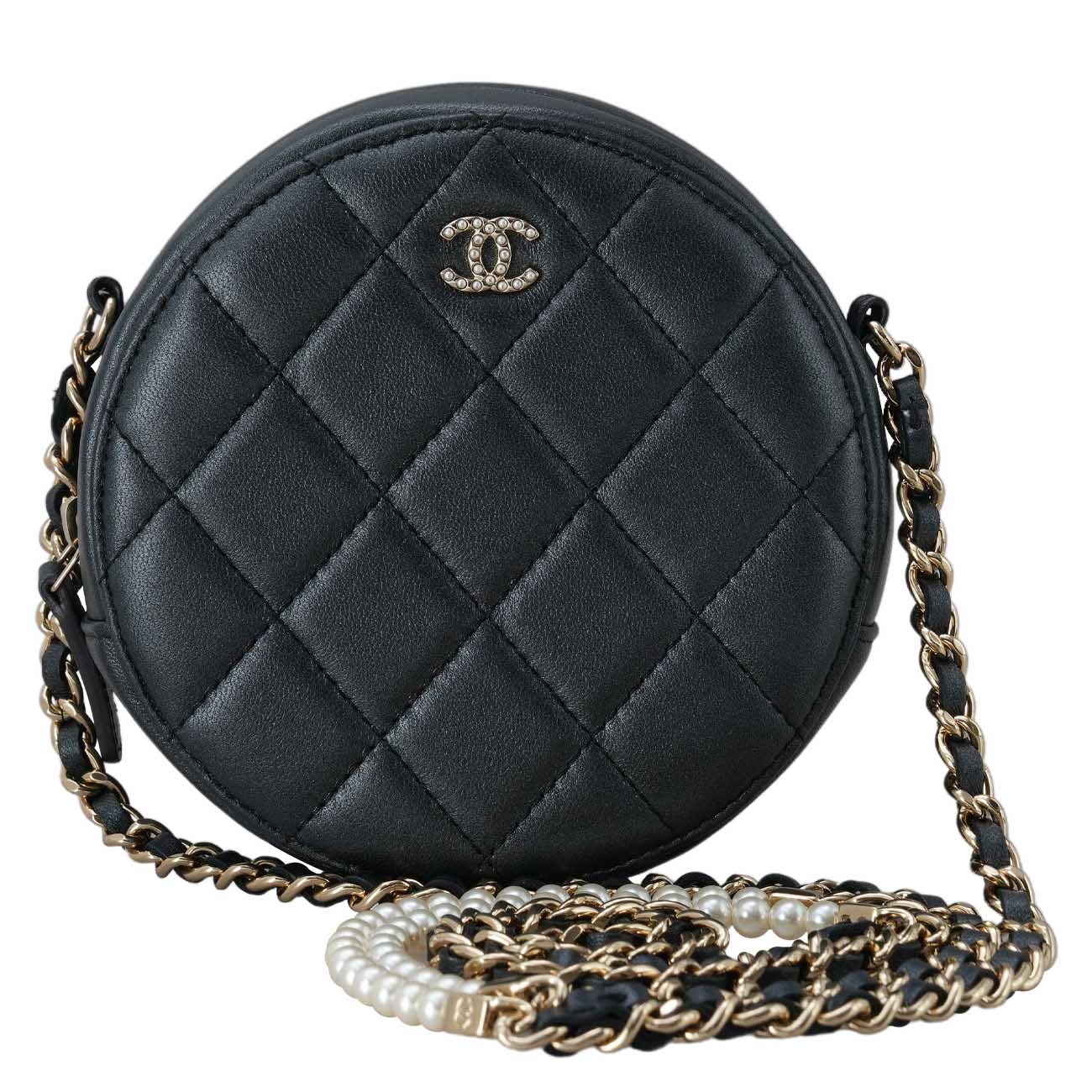 CHANEL(USED)샤넬 AP0277 진주 CC로고 동그리백