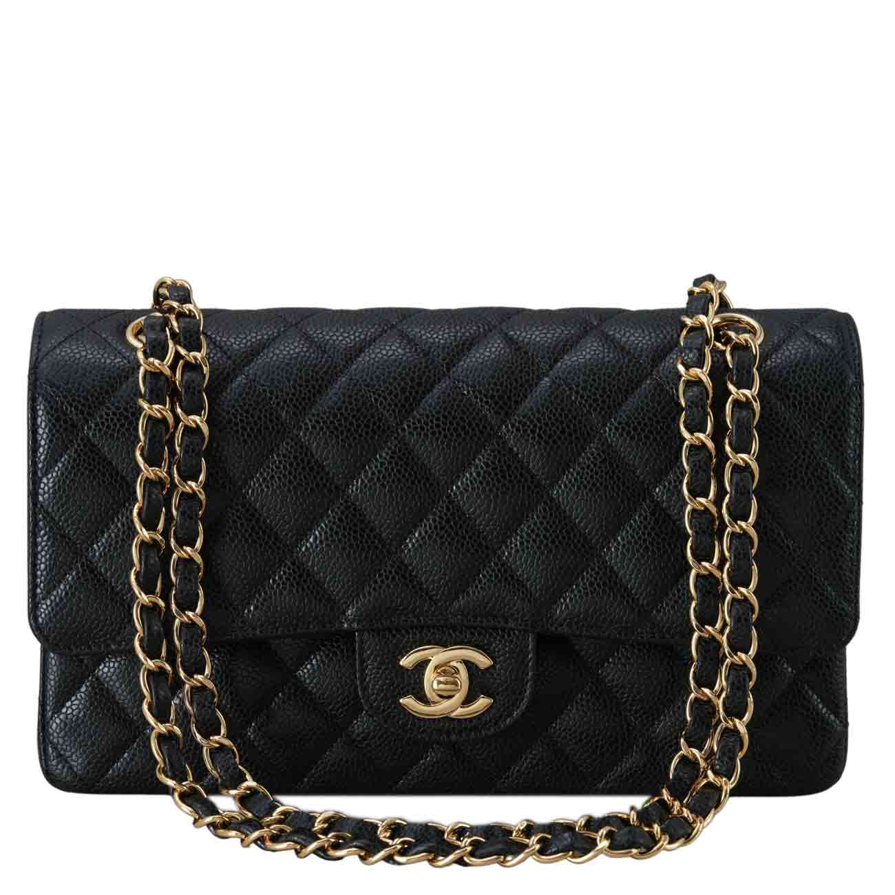 CHANEL(USED)샤넬 A01112 캐비어 클래식 미듐 플랩백