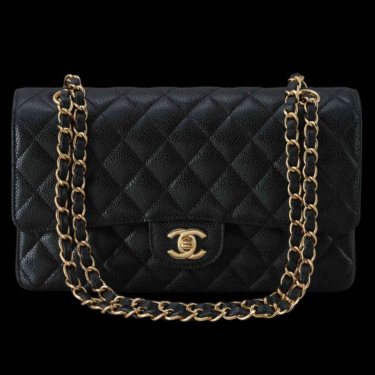 CHANEL(USED)샤넬 A01112 캐비어 클래식 미듐 플랩백