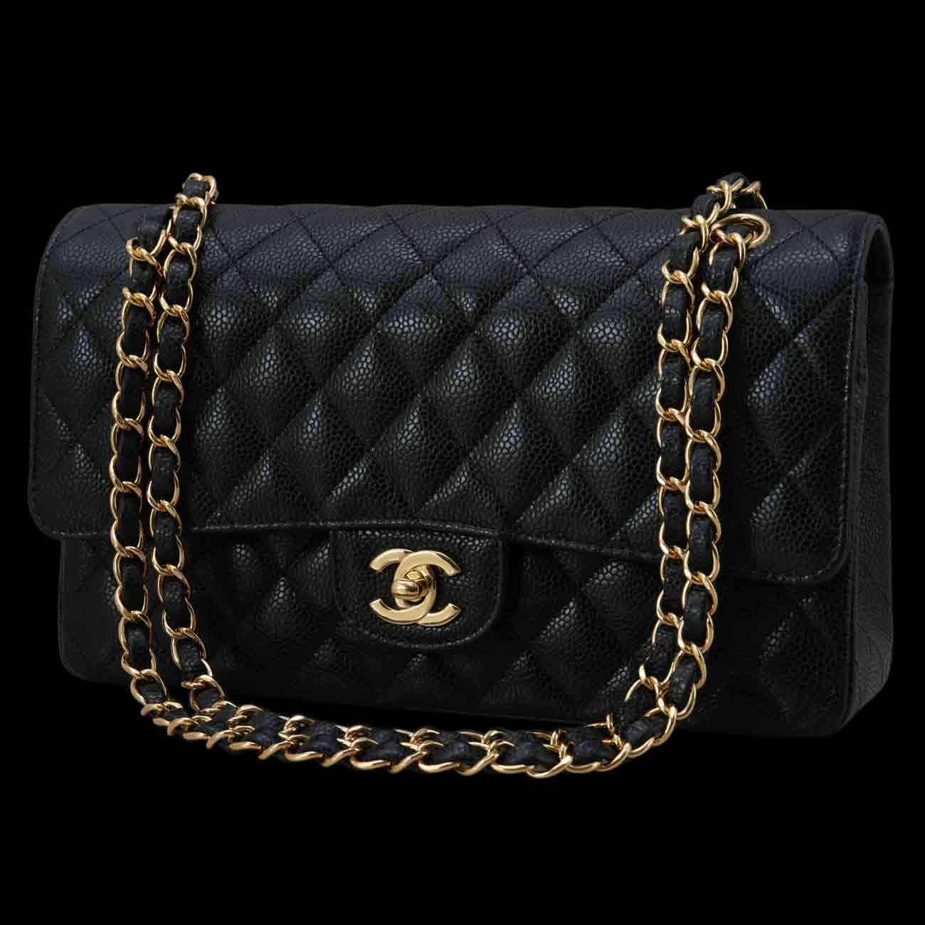 CHANEL(USED)샤넬 A01112 캐비어 클래식 미듐 플랩백