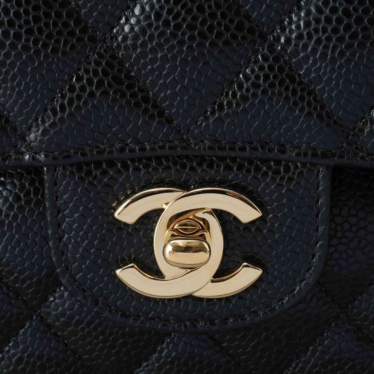 CHANEL(USED)샤넬 A01112 캐비어 클래식 미듐 플랩백