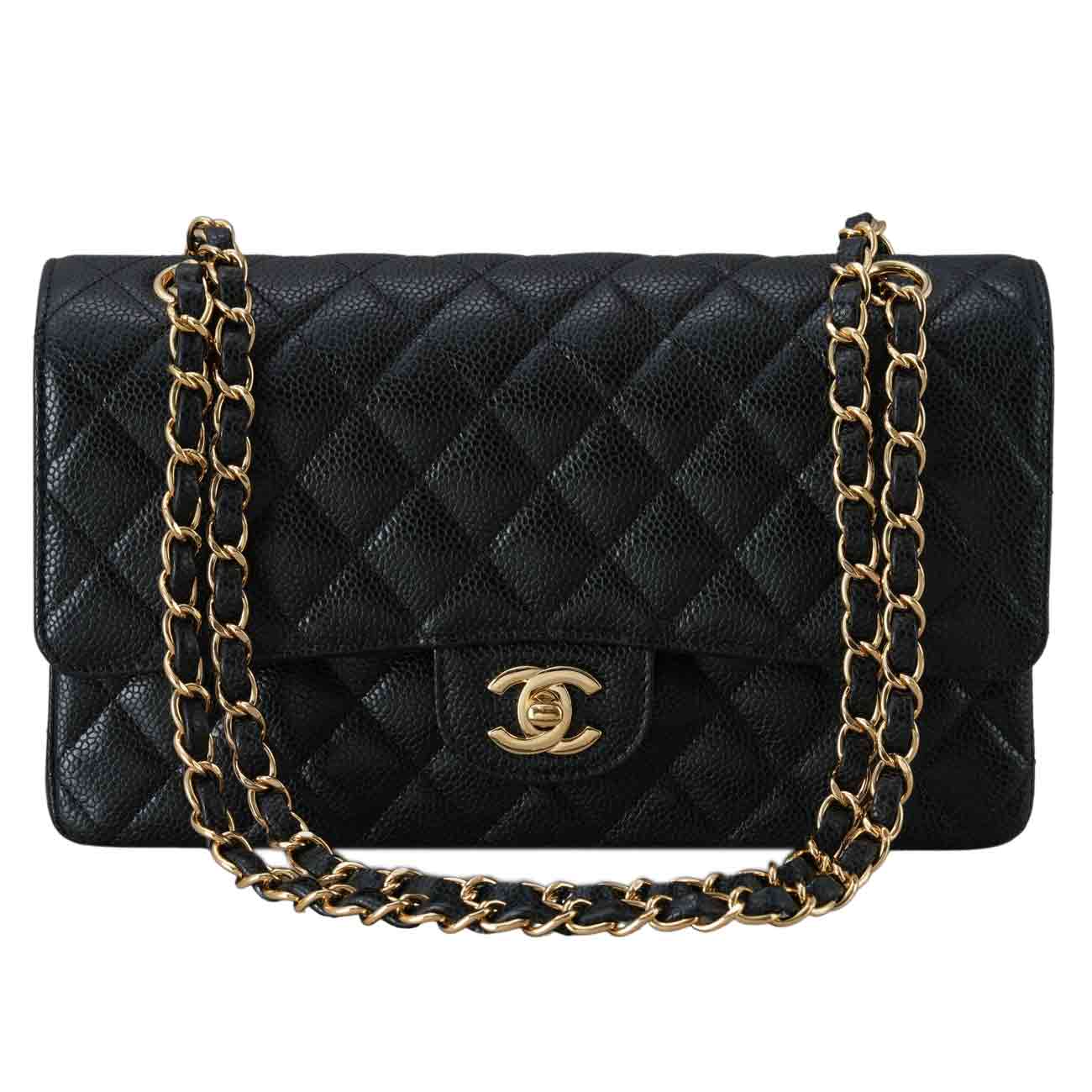 CHANEL(USED)샤넬 A01112 캐비어 클래식 미듐 플랩백