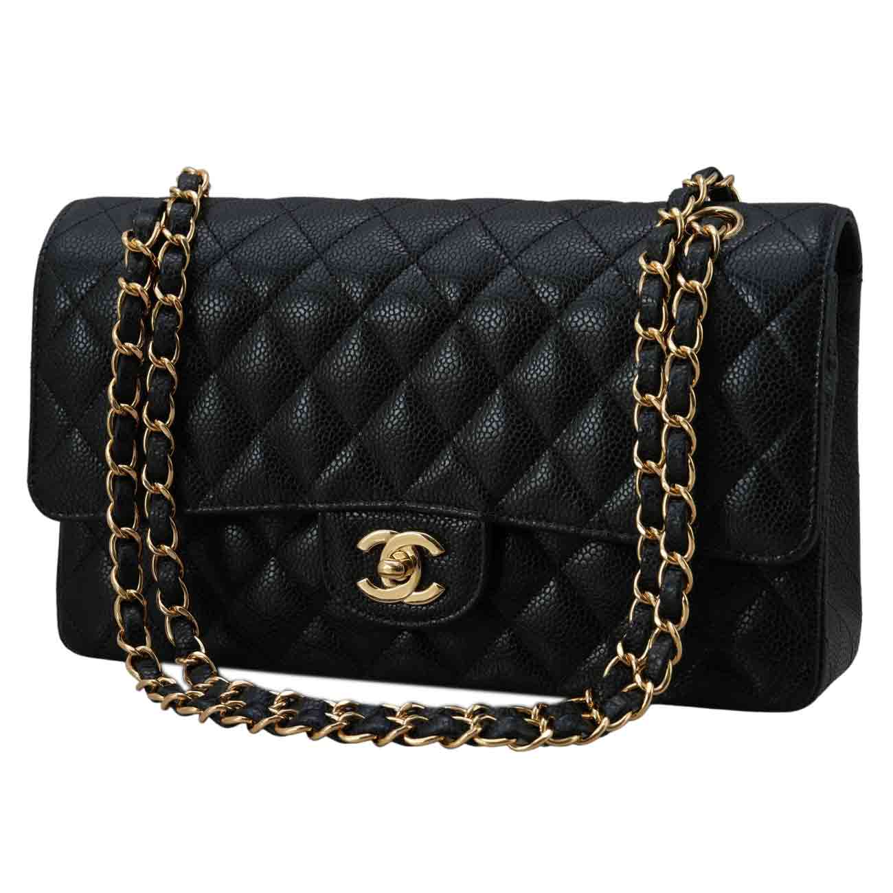 CHANEL(USED)샤넬 A01112 캐비어 클래식 미듐 플랩백