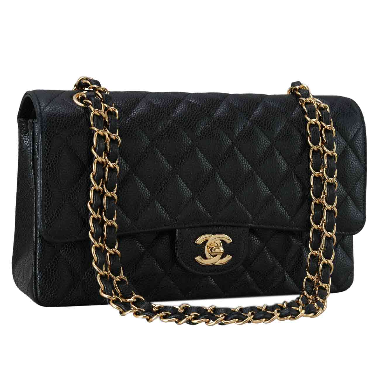 CHANEL(USED)샤넬 A01112 캐비어 클래식 미듐 플랩백