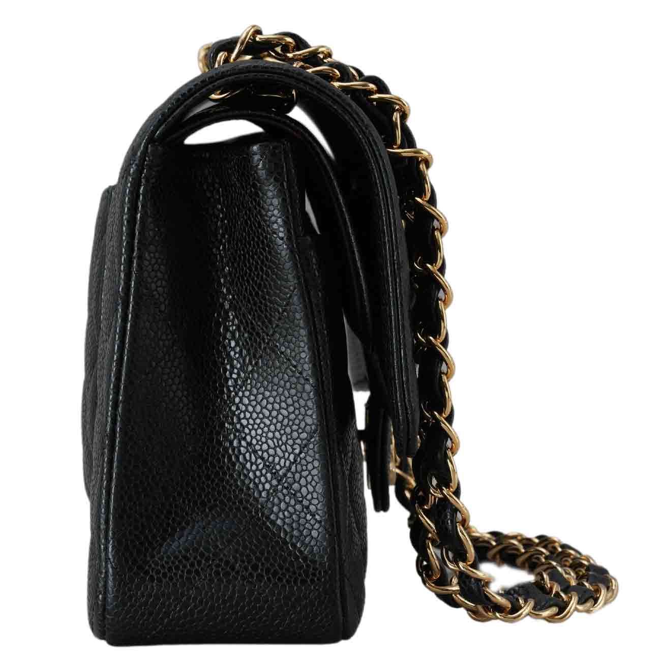 CHANEL(USED)샤넬 A01112 캐비어 클래식 미듐 플랩백