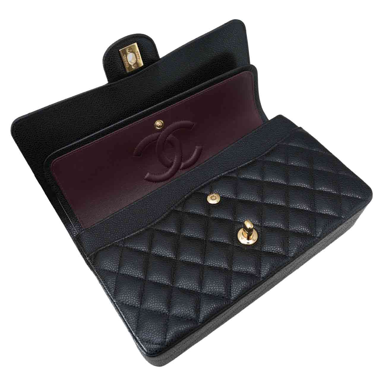 CHANEL(USED)샤넬 A01112 캐비어 클래식 미듐 플랩백
