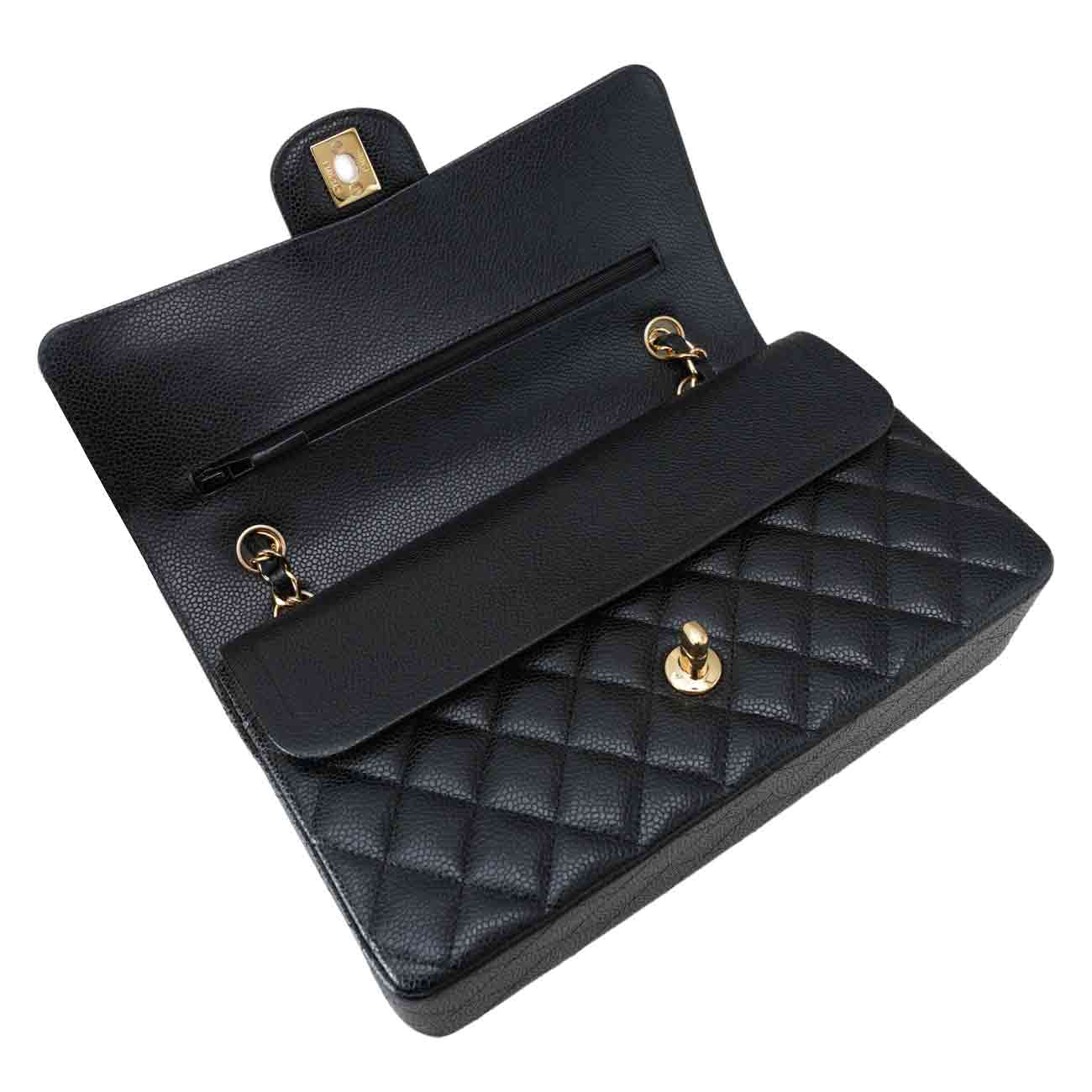 CHANEL(USED)샤넬 A01112 캐비어 클래식 미듐 플랩백