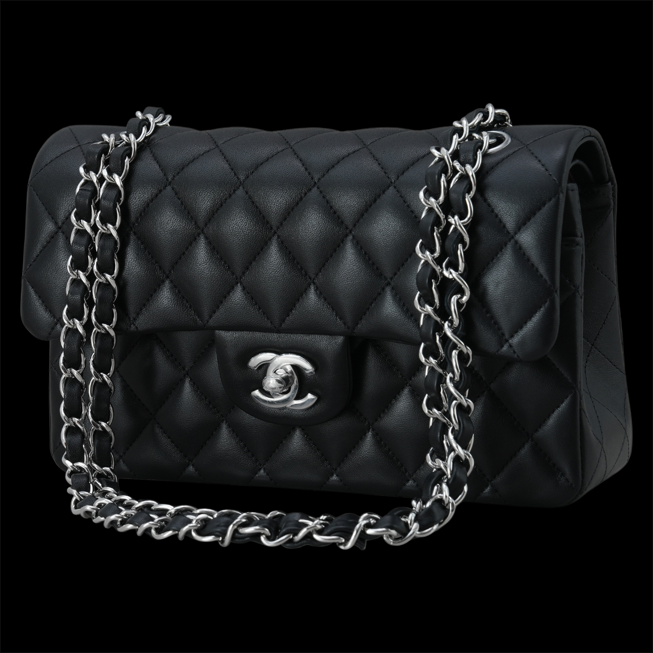 CHANEL(USED)샤넬 A01113 램스킨 클래식 스몰 플랩백