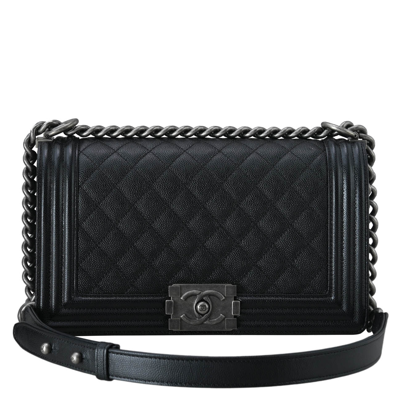 CHANEL(USED)샤넬 캐비어 보이샤넬 미듐 플랩백