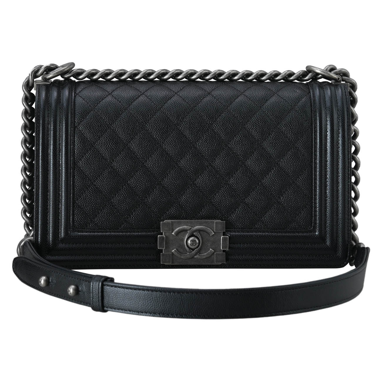 CHANEL(USED)샤넬 캐비어 보이샤넬 미듐 플랩백