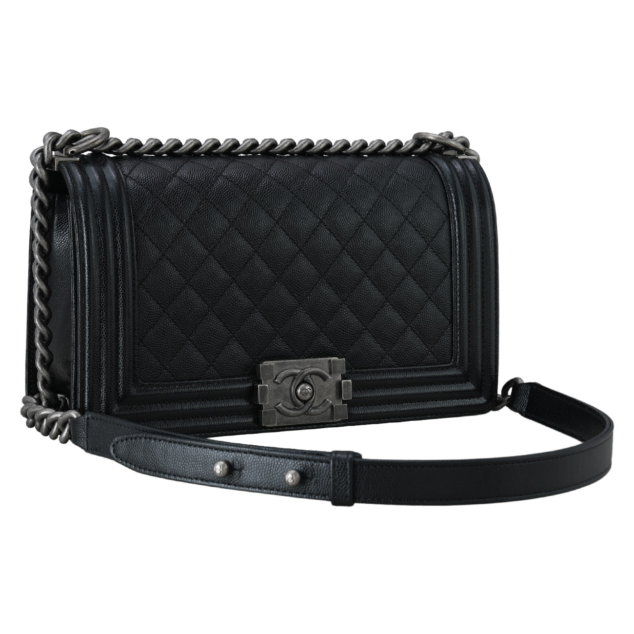 CHANEL(USED)샤넬 캐비어 보이샤넬 미듐 플랩백