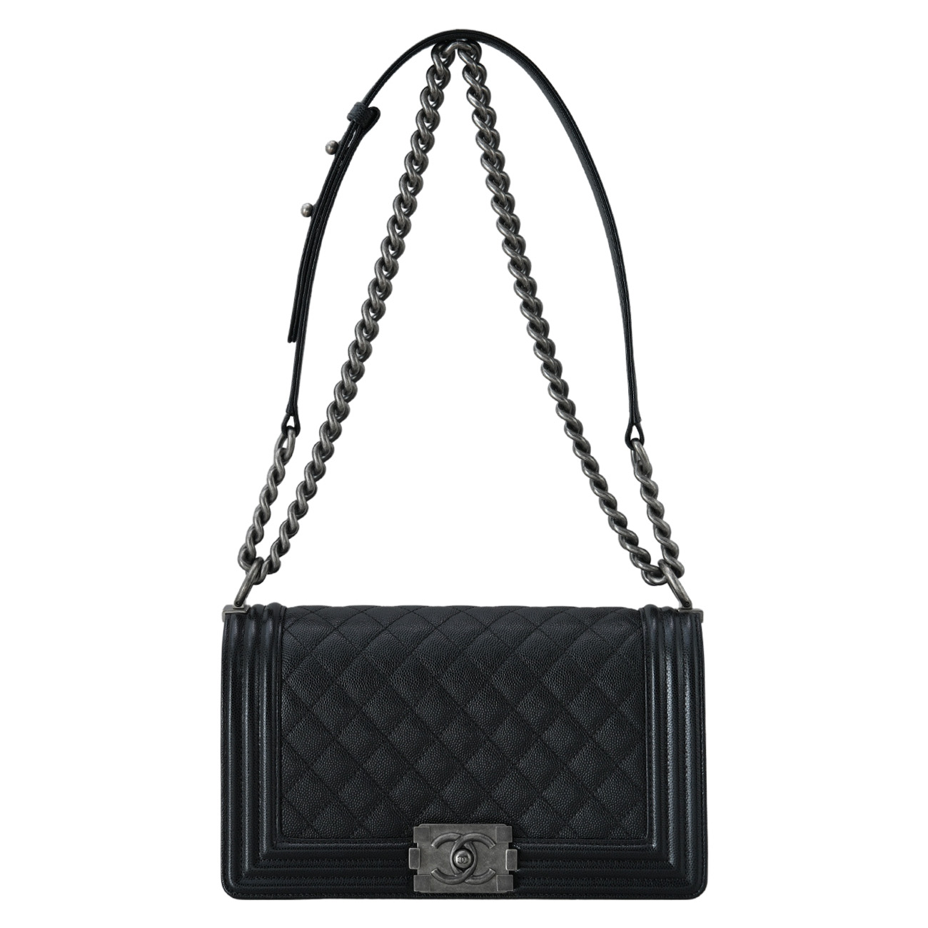 CHANEL(USED)샤넬 캐비어 보이샤넬 미듐 플랩백