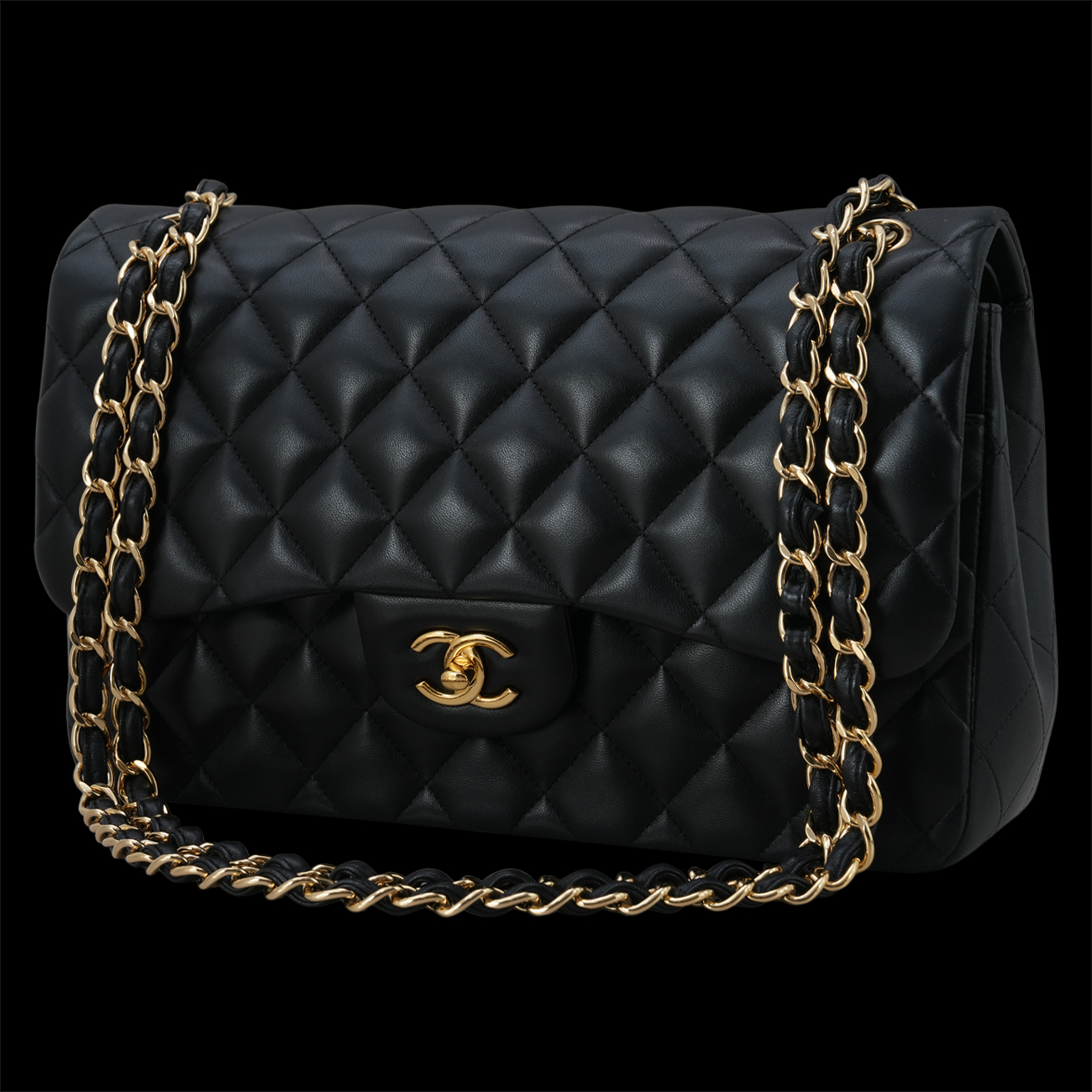 CHANEL(USED)샤넬 램스킨 클래식 점보 플랩백