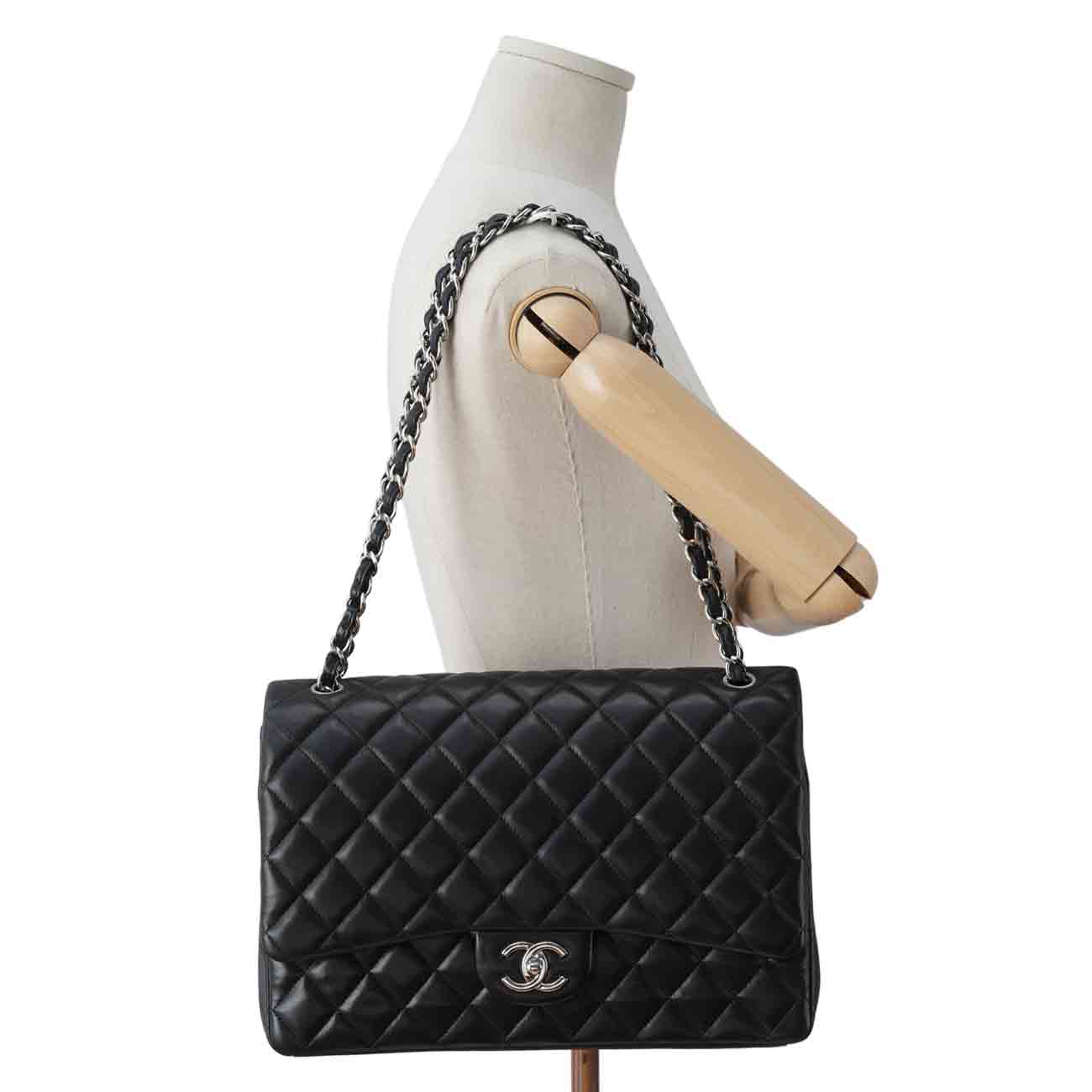 CHANEL(USED)샤넬 램스킨 클래식 맥시 플랩백