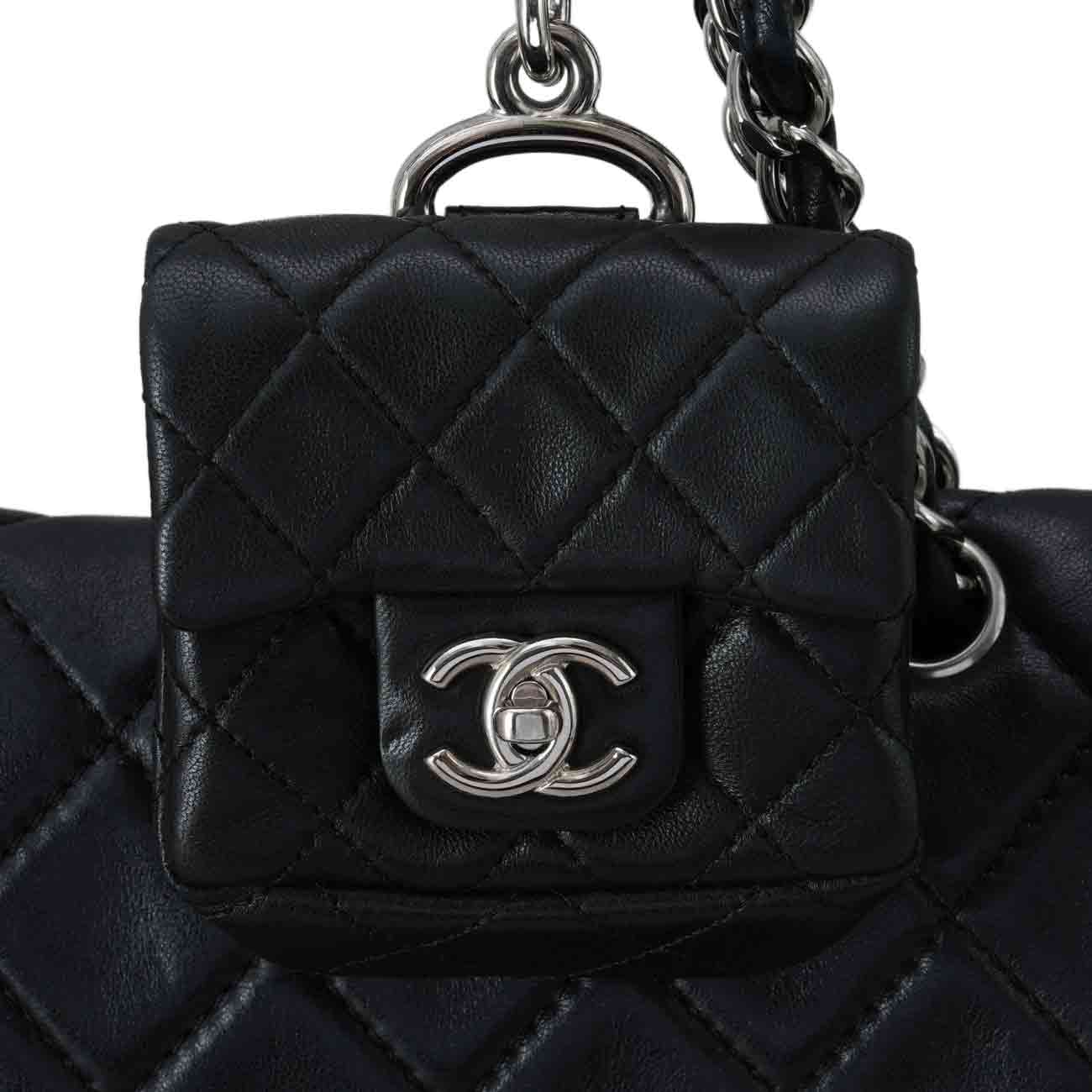 CHANEL(USED)샤넬 시즌 퍼 클래식 미듐 플랩백
