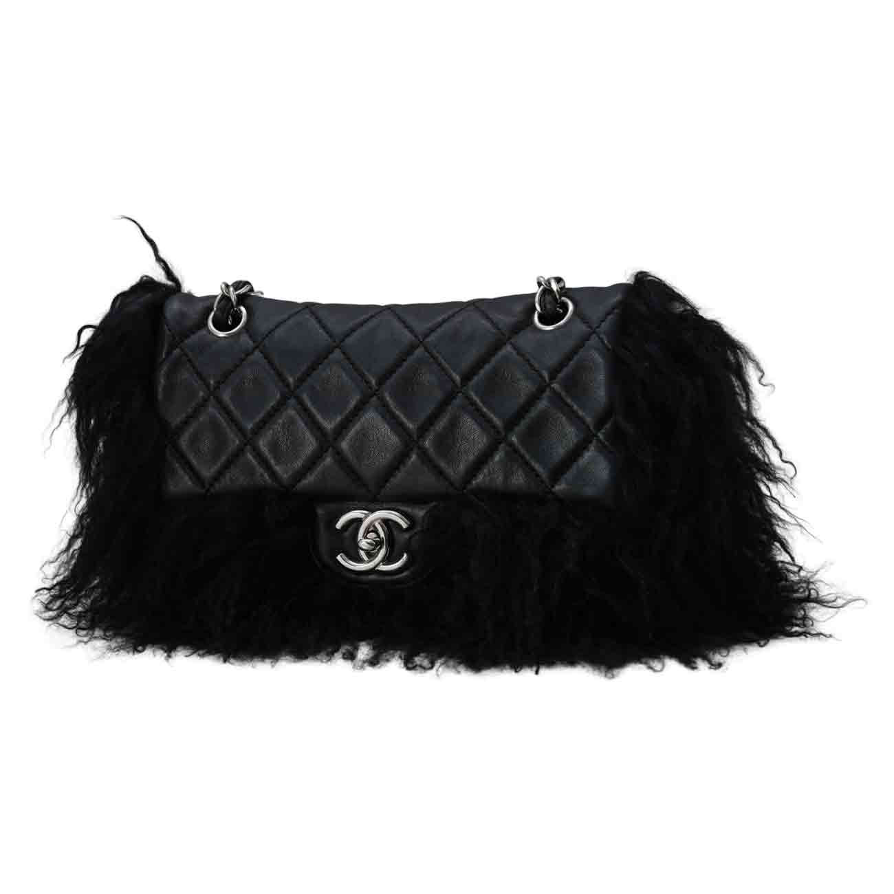 CHANEL(USED)샤넬 시즌 퍼 클래식 미듐 플랩백