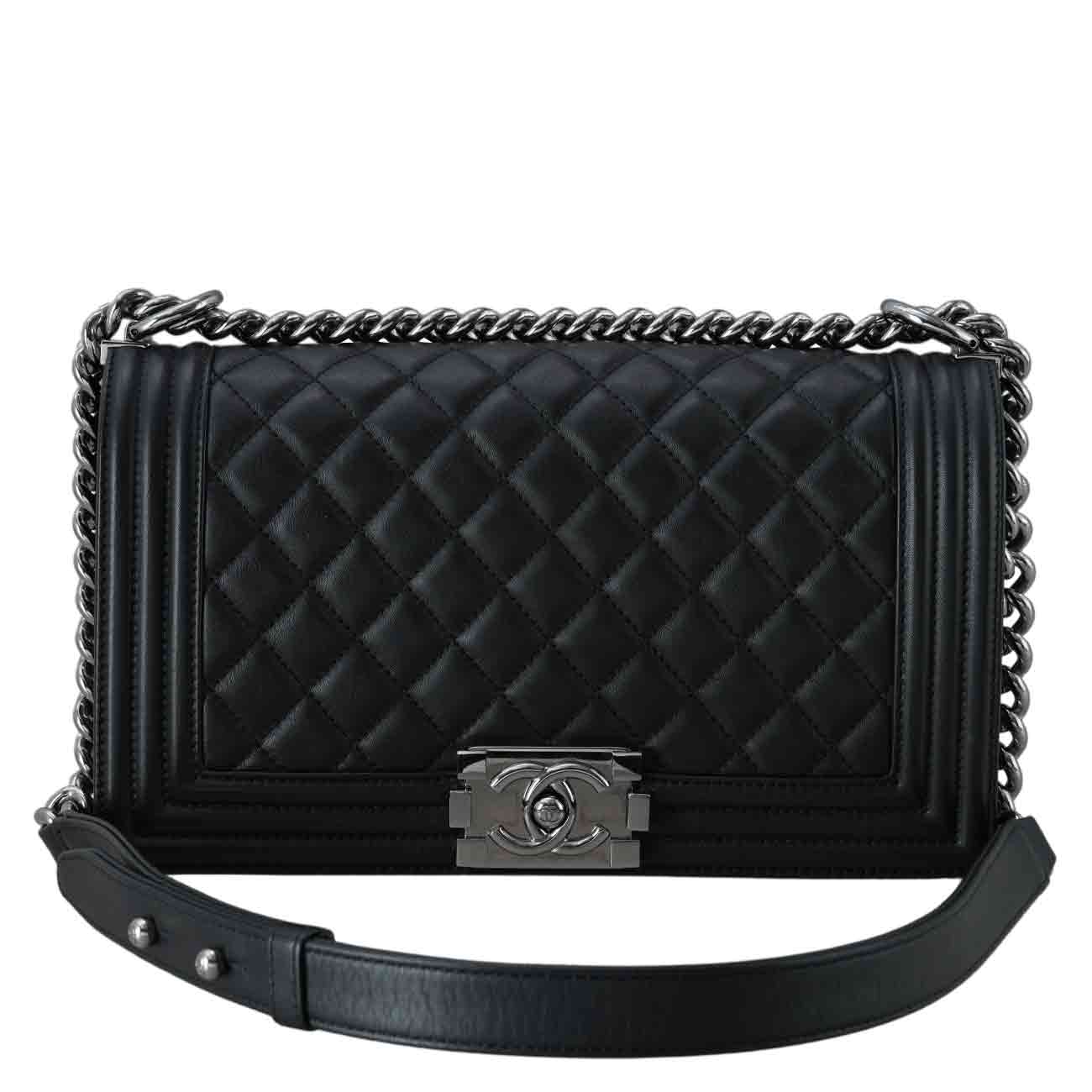 CHANEL(USED)샤넬 램스킨 보이샤넬 미듐 플랩백
