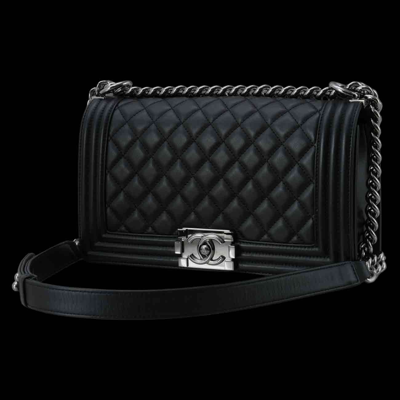 CHANEL(USED)샤넬 램스킨 보이샤넬 미듐 플랩백