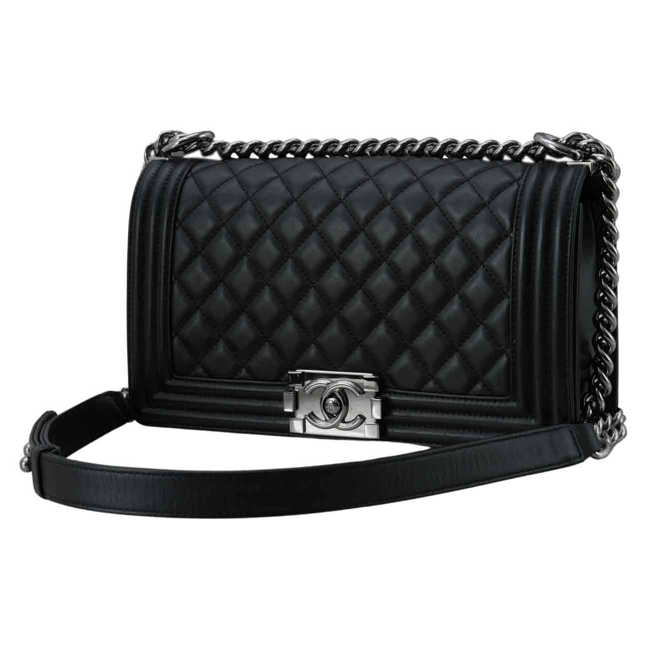 CHANEL(USED)샤넬 램스킨 보이샤넬 미듐 플랩백