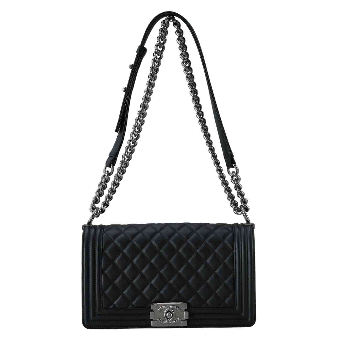 CHANEL(USED)샤넬 램스킨 보이샤넬 미듐 플랩백