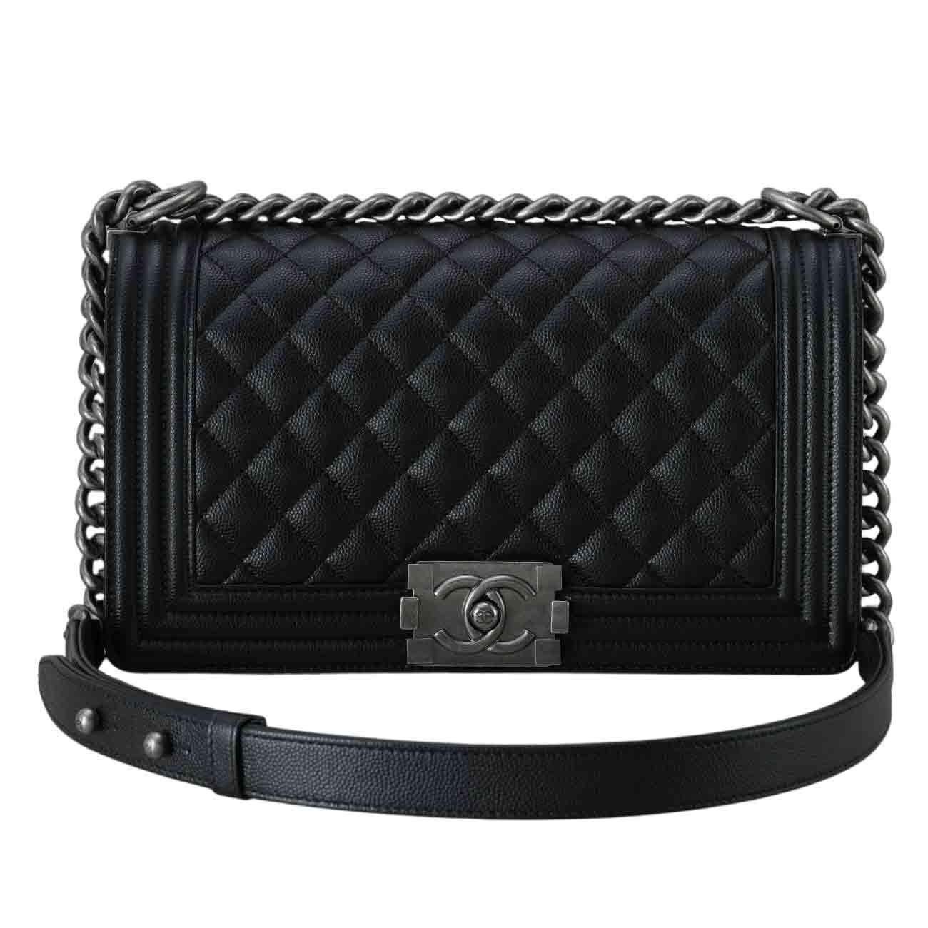 CHANEL(USED)샤넬 캐비어 보이샤넬 미듐 플랩백
