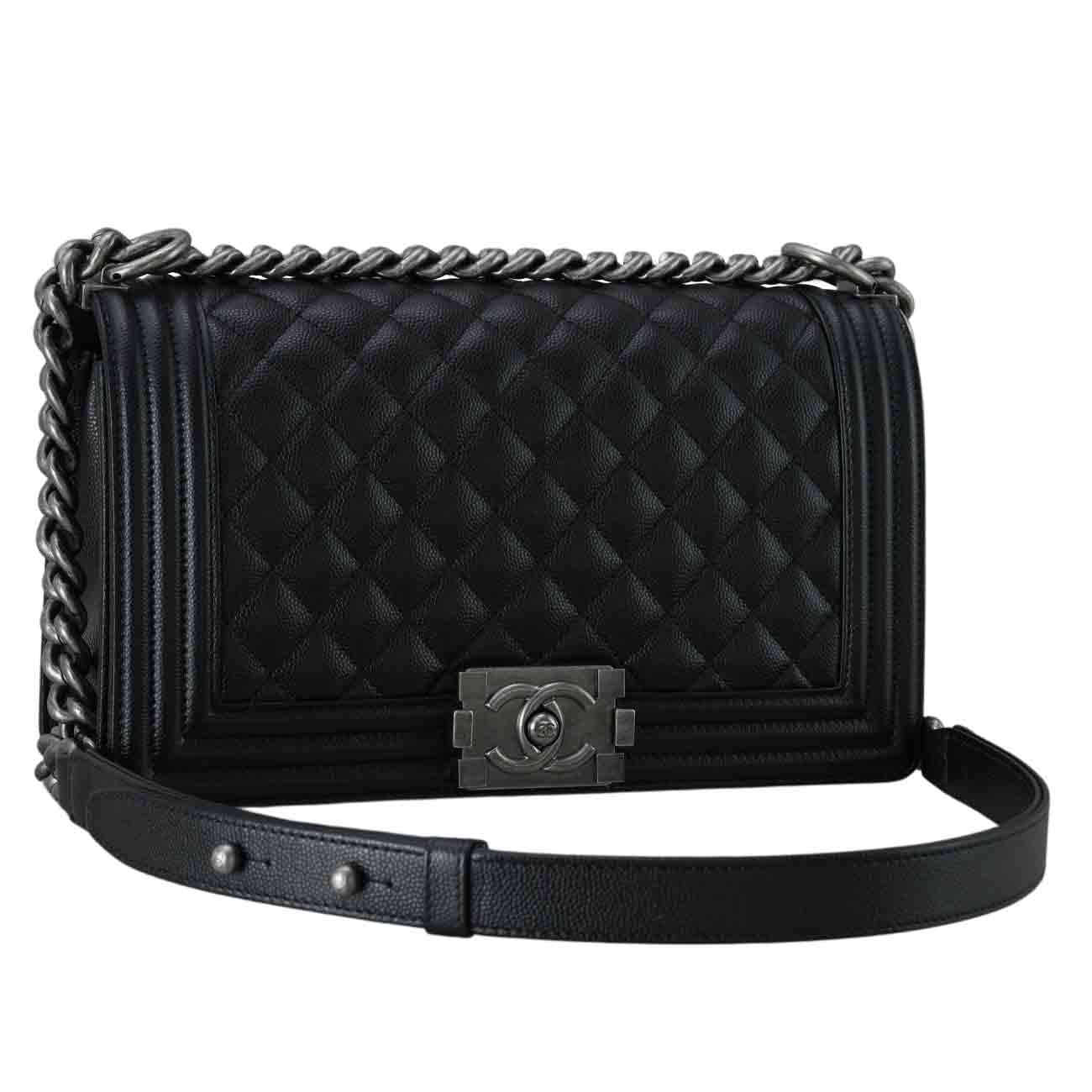 CHANEL(USED)샤넬 캐비어 보이샤넬 미듐 플랩백