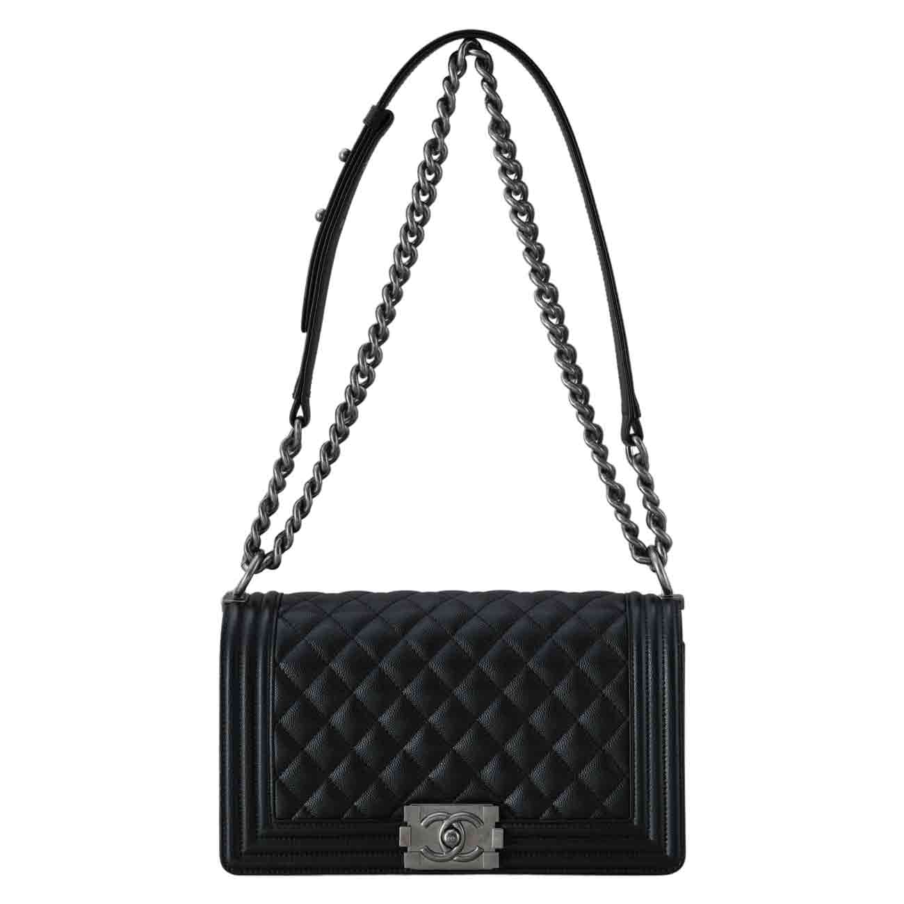 CHANEL(USED)샤넬 캐비어 보이샤넬 미듐 플랩백