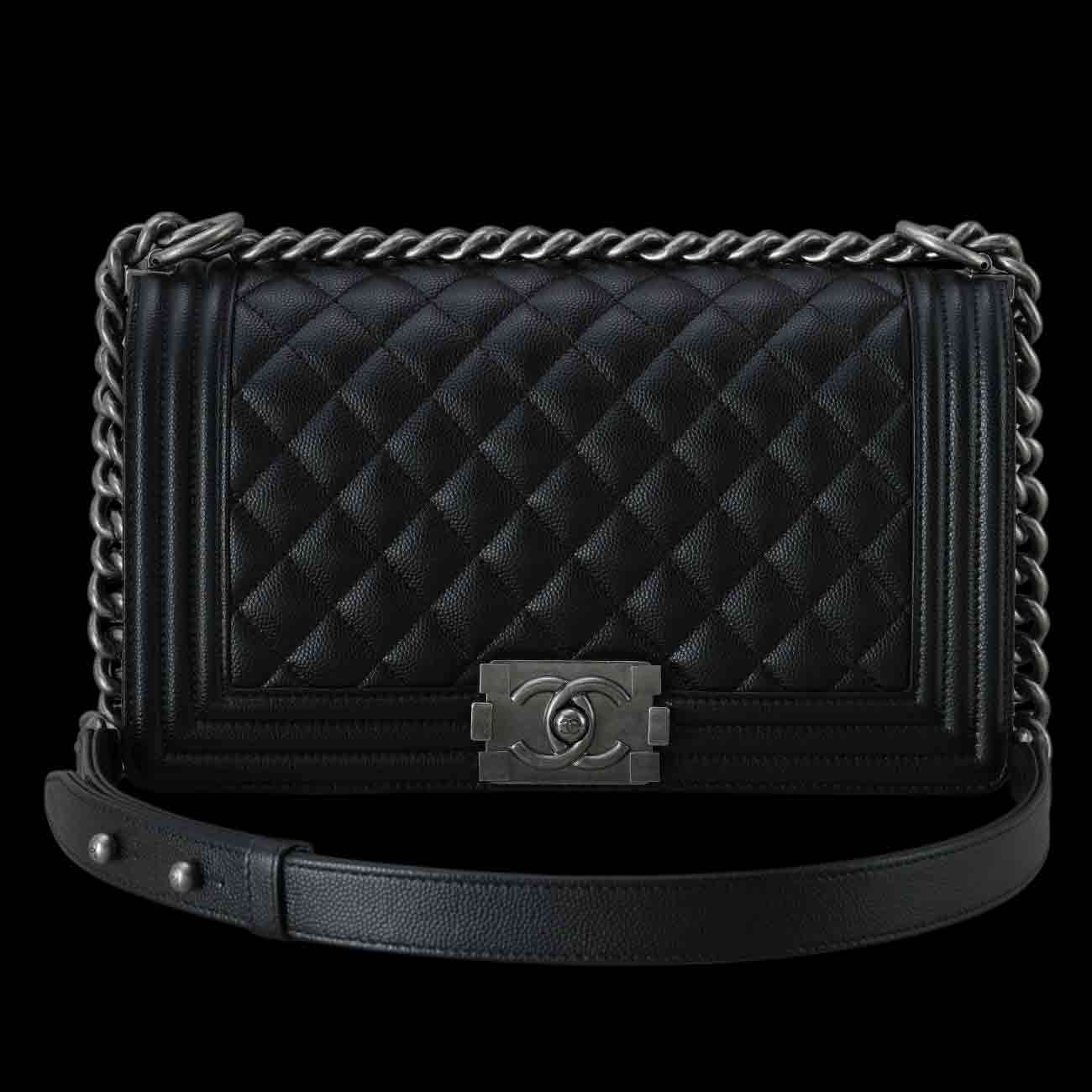 CHANEL(USED)샤넬 캐비어 보이샤넬 미듐 플랩백