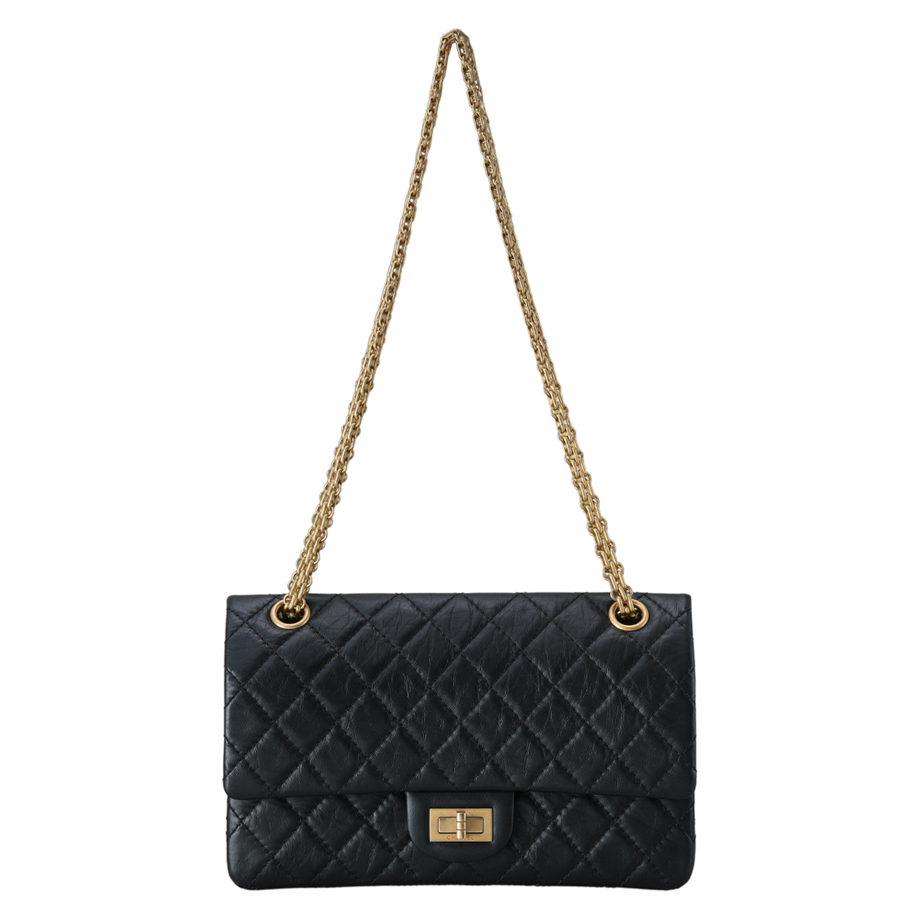CHANEL(USED)샤넬 2.55 빈티지 클래식 미듐24 금장