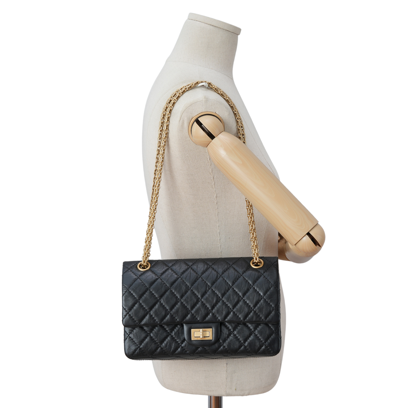 CHANEL(USED)샤넬 2.55 빈티지 클래식 미듐24 금장