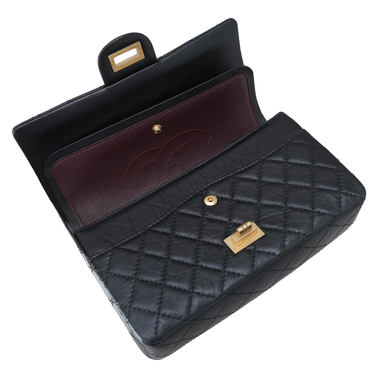 CHANEL(USED)샤넬 2.55 빈티지 클래식 미듐24 금장