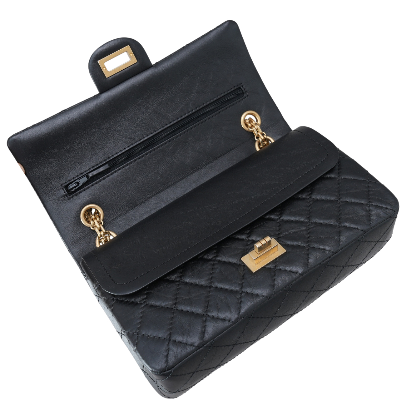 CHANEL(USED)샤넬 2.55 빈티지 클래식 미듐24 금장