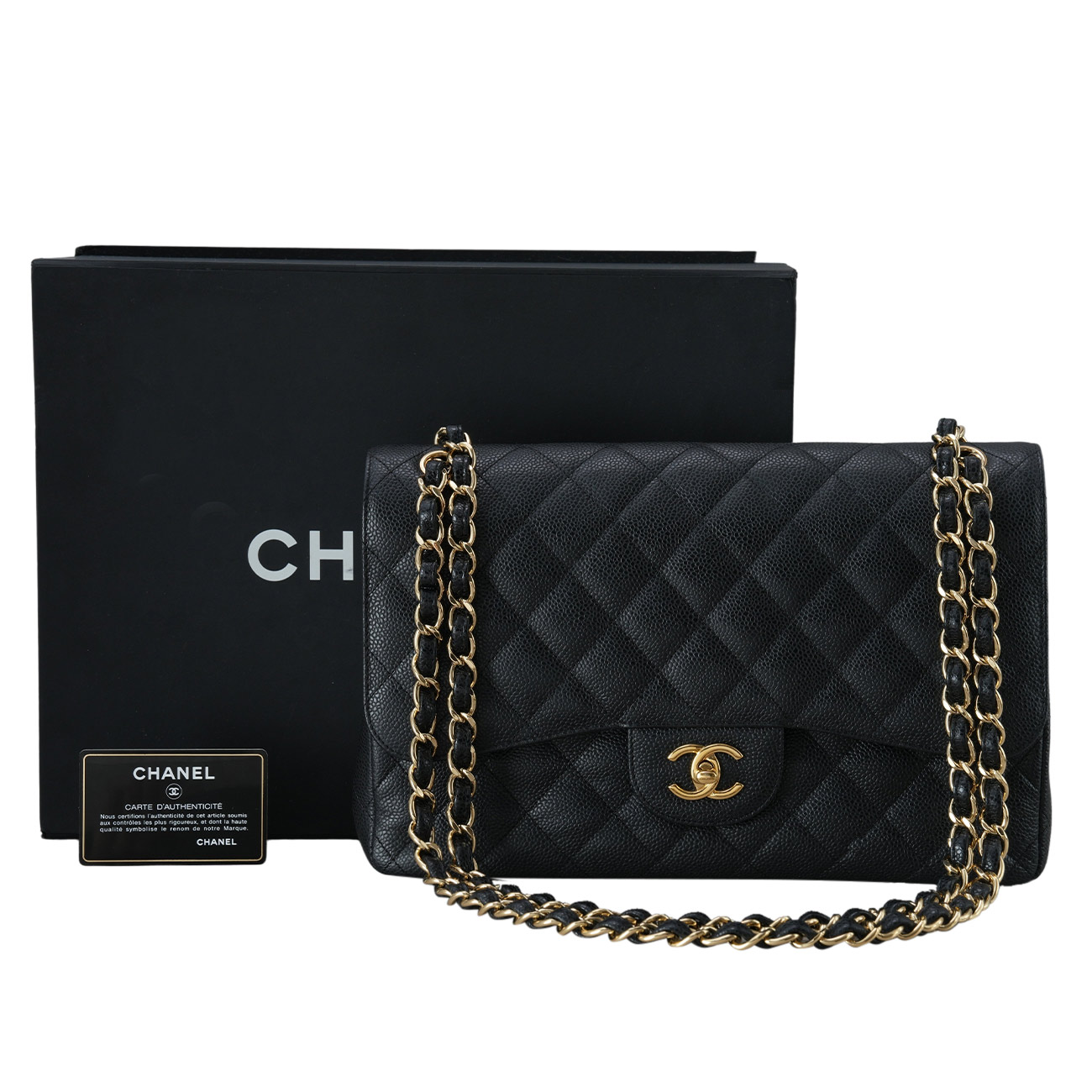 CHANEL(USED)샤넬 클래식 캐비어 라지 플랩백