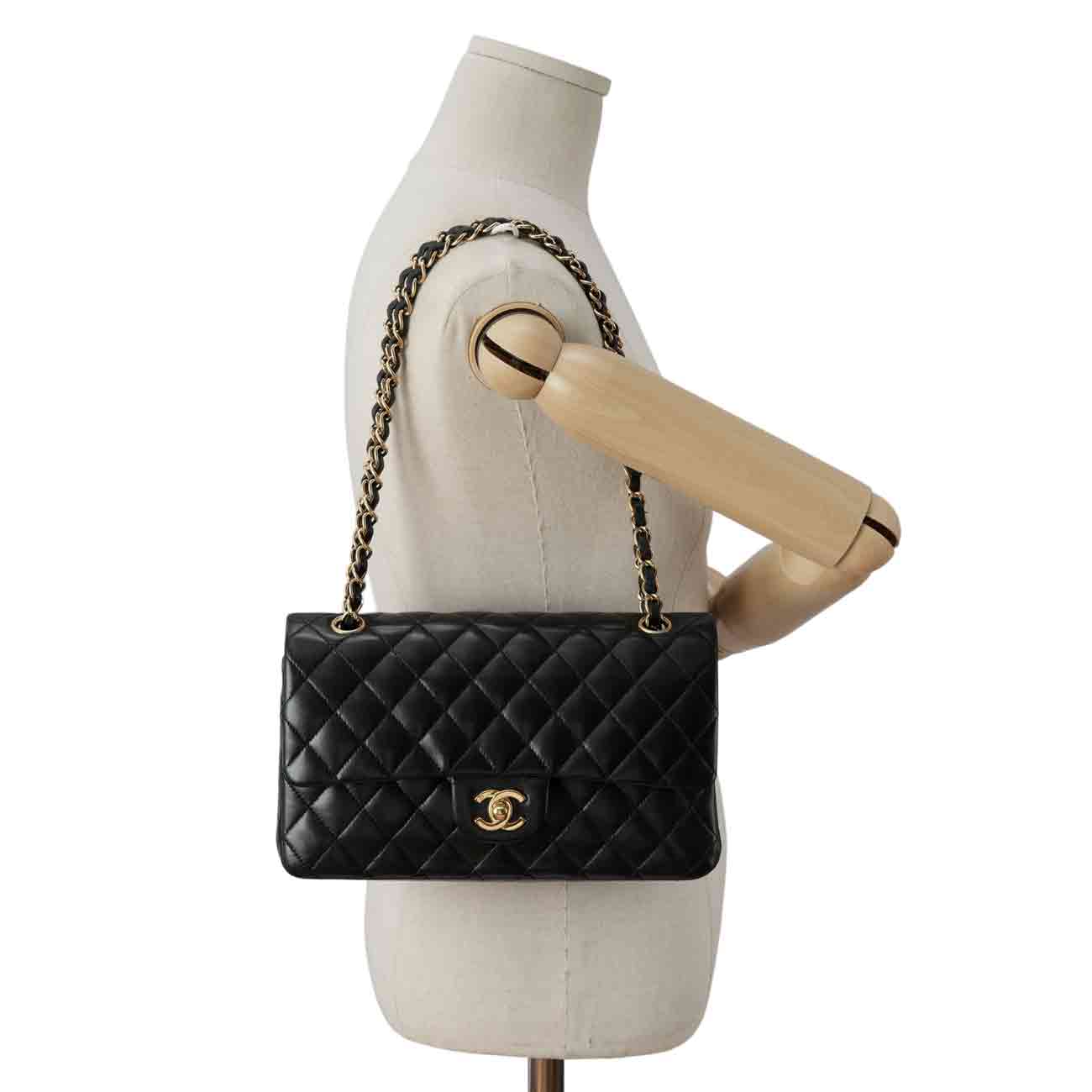 CHANEL(USED)샤넬 램스킨 클래식 미듐 플랩백