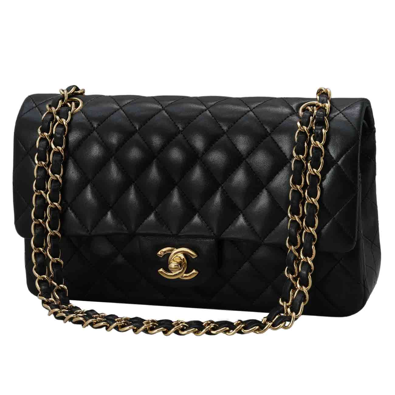 CHANEL(USED)샤넬 램스킨 클래식 미듐 플랩백